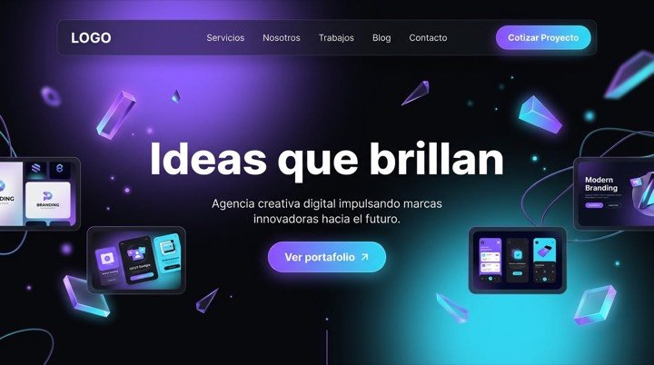 Diseño web para agencia creativa