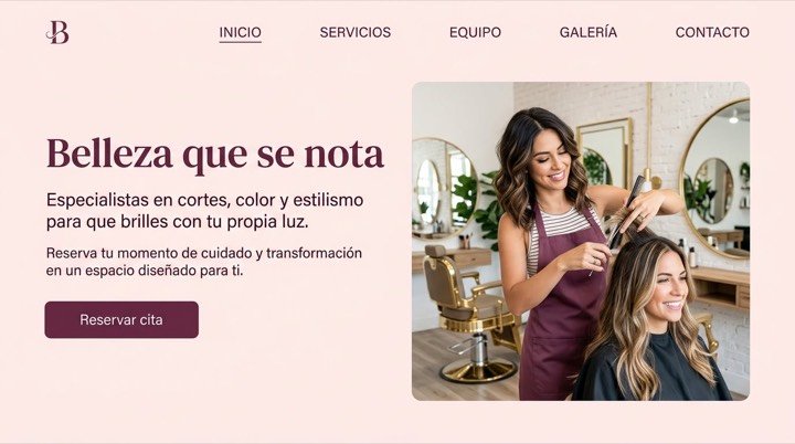 Diseño web para salón de belleza