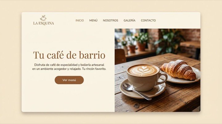 Diseño web para cafetería