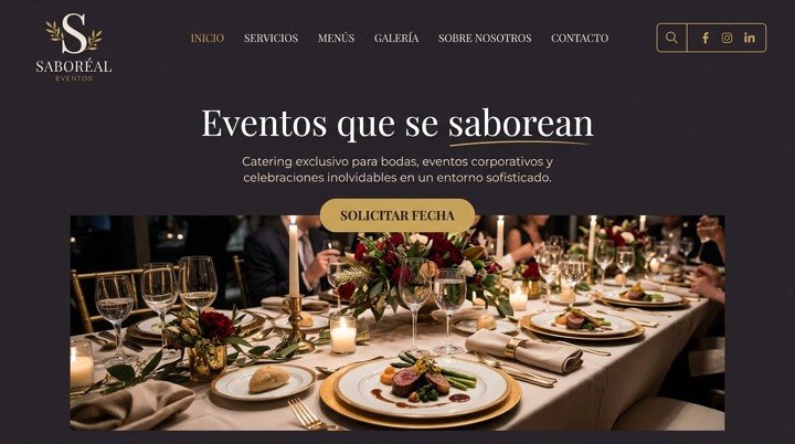 Diseño web para catering y eventos