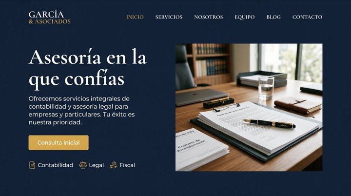 Diseño web para despacho contable o legal