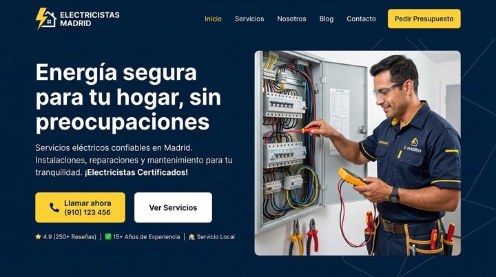Diseño web para electricista