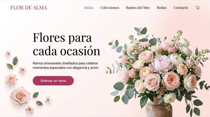 Diseño web para boutique floral