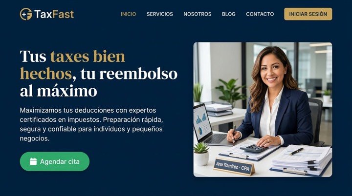 Diseño web para servicios de income tax