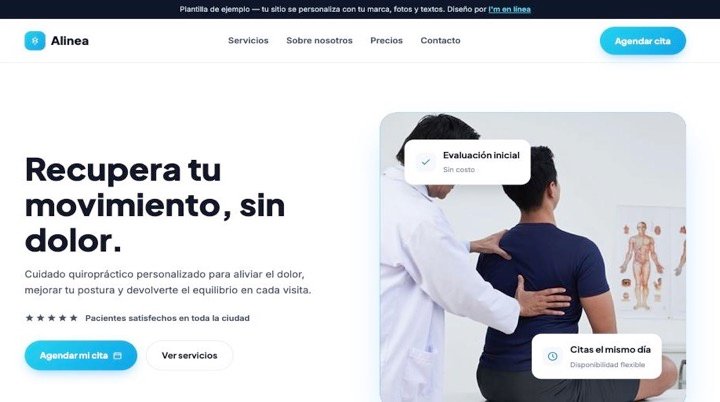 Diseño web para clínica quiropráctica