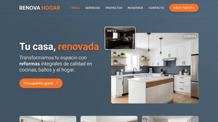 Diseño web para empresa de remodelación